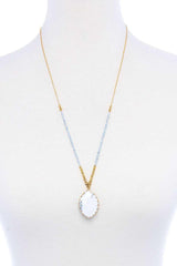 Designer Fashion Beaded And Stone Pendant Necklace | Mixtshop LLC