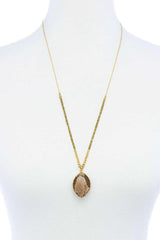 Designer Fashion Beaded And Stone Pendant Necklace | Mixtshop LLC