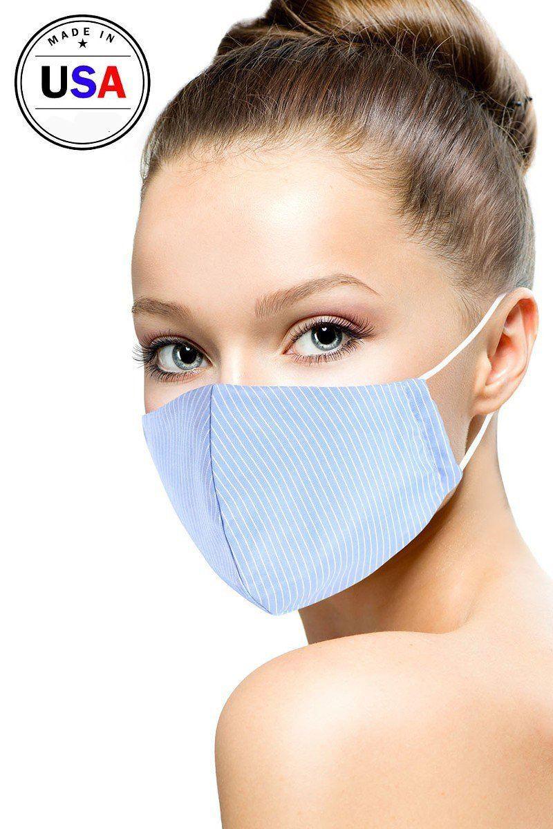 Cotton Stripe 3d Reusable Face Mask | Mixtshop LLC