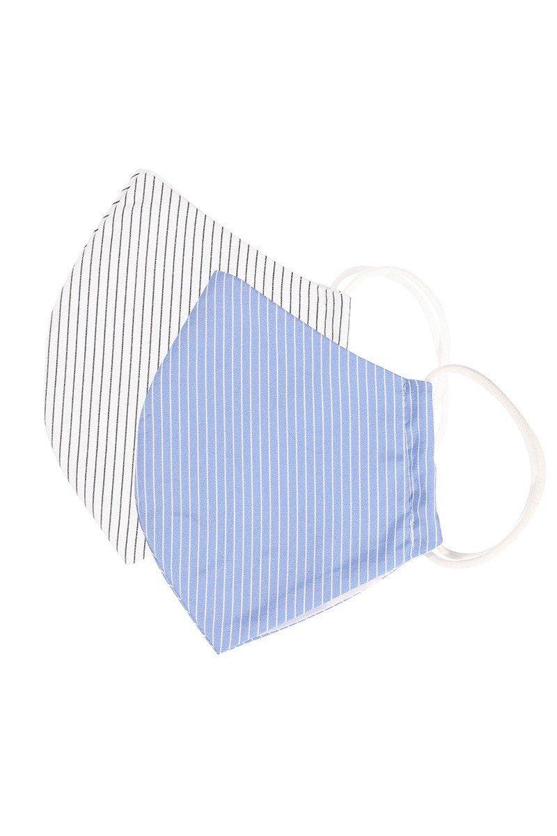 Cotton Stripe 3d Reusable Face Mask | Mixtshop LLC