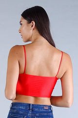Sexy Spaghetti Strap Darted Under Bust Crop Top | Mixtshop LLC