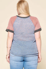 Color-blocked Sweater Knit Top | Mixtshop LLC