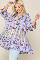 Mix And Match Tassel Tie Peasant Top | Mixtshop LLC