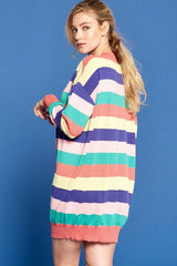 Multi-colored Striped Knit Sweater Dress | Mixtshop LLC