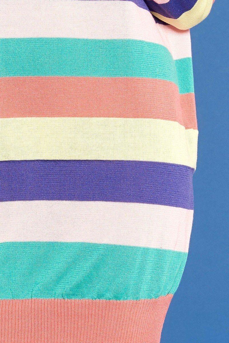 Multi-colored Striped Knit Sweater Dress | Mixtshop LLC