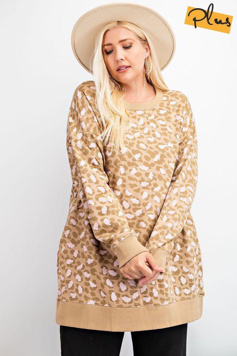 Leopard Printed Terry Knit Dress | Mixtshop LLC