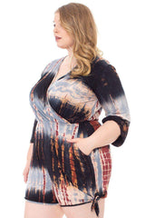 Tie Dye Wrap Plussize Romper | Mixtshop LLC