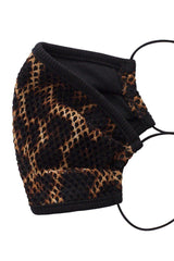 Mesh Leopard And Camouflauge Print Face Mask | Mixtshop LLC