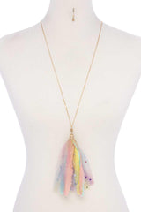 Metallic Stars Tulle Tassel Necklace | Mixtshop LLC