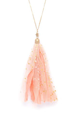 Metallic Stars Tulle Tassel Necklace | Mixtshop LLC