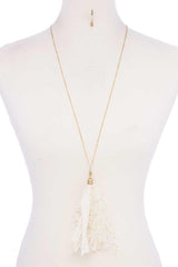 Metallic Stars Tulle Tassel Necklace | Mixtshop LLC