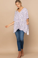 Leopard And Letter Printed Knit Top | Mixtshop LLC