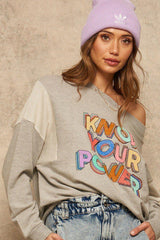 A French Terry Knit Graphic Sweatshirt | Mixtshop LLC