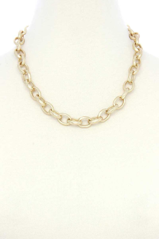 Circle Link Metal Necklacecircle Link Metal Necklace | Mixtshop LLC