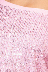 Sequin Wide Neck Boxy Mini Dress | Mixtshop LLC