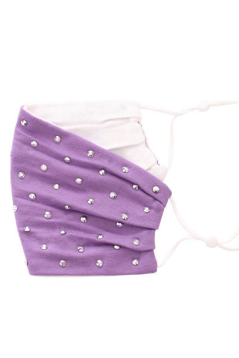 3d Shiny Silver Metal Studs Cotton Fashion Face Mask | Mixtshop LLC