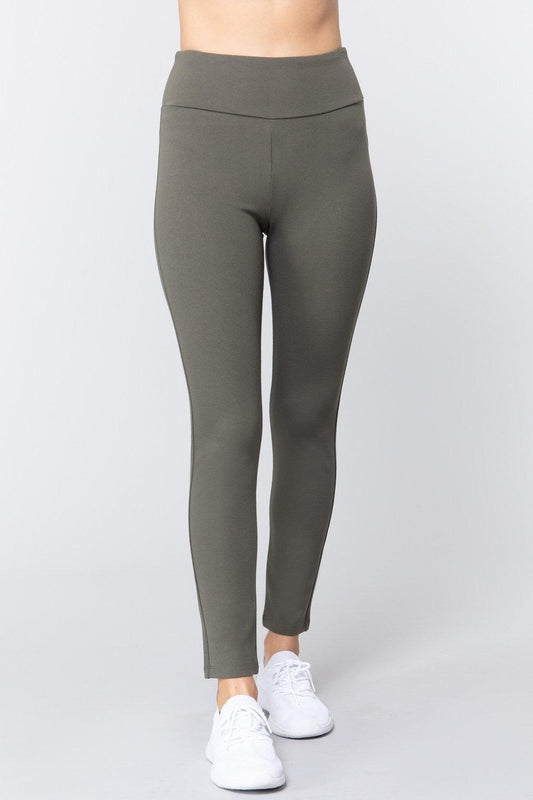 Waist Band Long Ponte Pants | Mixtshop LLC