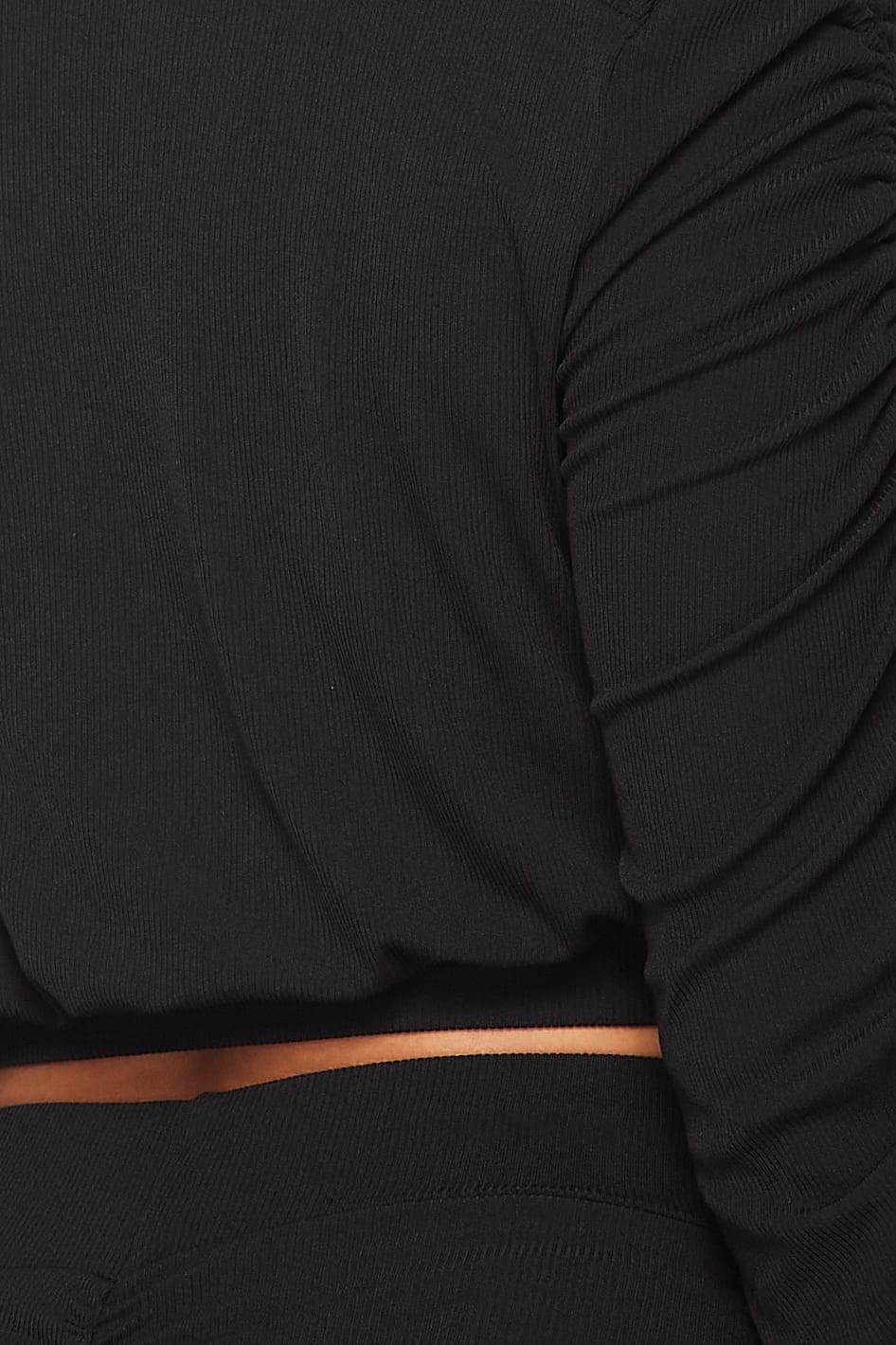 Ruched Long Sleeve And Skirt Set | Mixtshop LLC