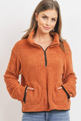 Long Sleeve Half Zipper Pullover Loopie Terry | Mixtshop LLC