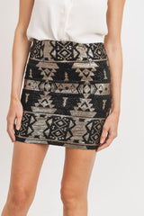 Sequence Pattern Mini Skirt | Mixtshop LLC