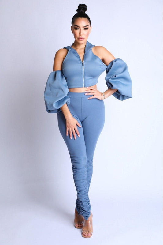 Puff Sleeve Hoodie Set | Mixtshop LLC