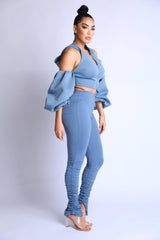 Puff Sleeve Hoodie Set | Mixtshop LLC