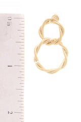 Secret Box Double Twist Metal Dangle Stud Earring | Mixtshop LLC