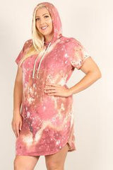 Plus Size Tie-dye Print Relaxed Fit Dress | Mixtshop LLC