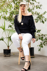 Round Neck Long Sleeve Solid Sweater | Mixtshop LLC