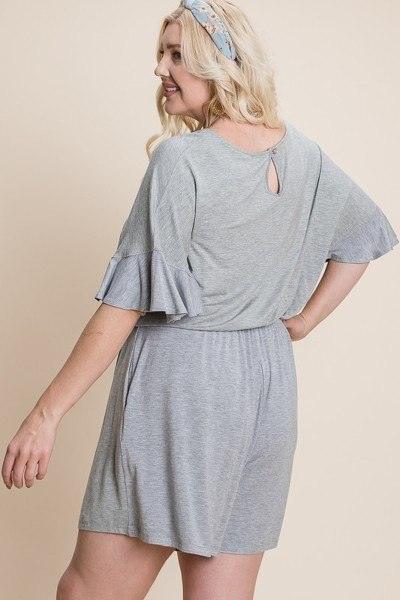 Plus Size Solid Rayon Modal Mini Romper | Mixtshop LLC
