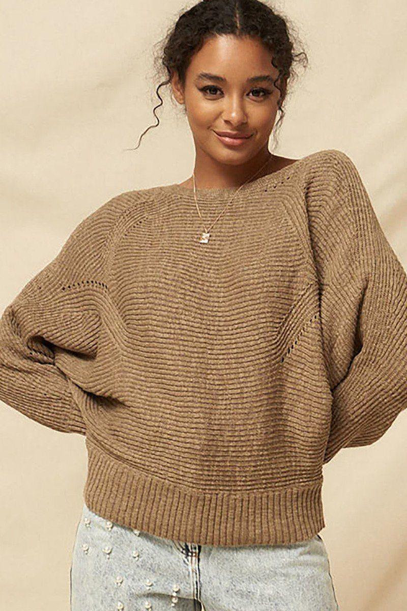 A Ribbed Knit Sweater | Mixtshop LLC
