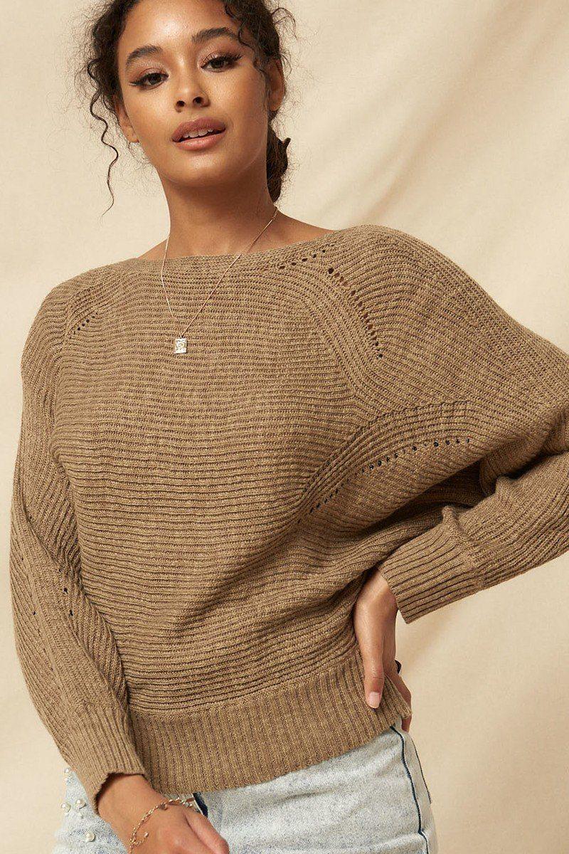 A Ribbed Knit Sweater | Mixtshop LLC