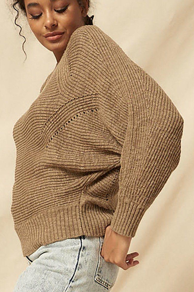 A Ribbed Knit Sweater | Mixtshop LLC