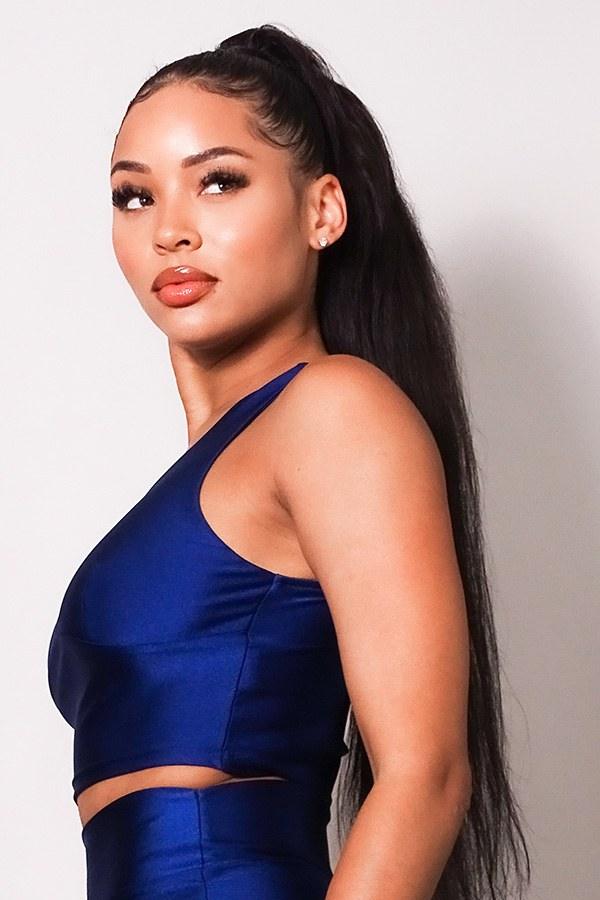 Sleeveless One Shoulder Bustier Crop Top | Mixtshop LLC