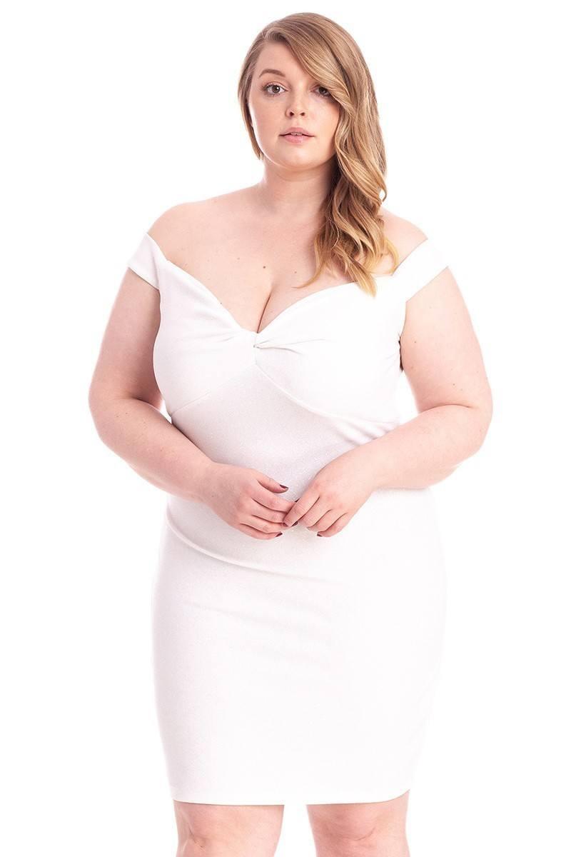 Glittered Off Shoulder Mini Dress | Mixtshop LLC