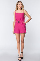 Cami Strp Belted Romper | Mixtshop LLC
