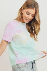 Tie Dyed Round Neck Short Sleeve Tee | Mixtshop LLC