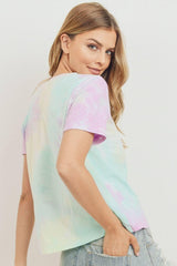 Tie Dyed Round Neck Short Sleeve Tee | Mixtshop LLC