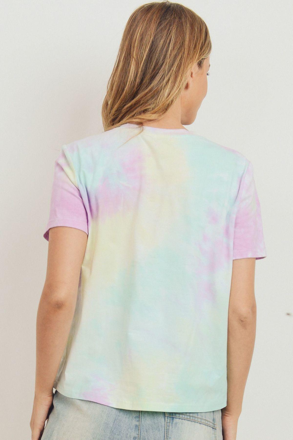 Tie Dyed Round Neck Short Sleeve Tee | Mixtshop LLC