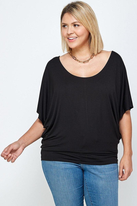 Solid Knit Top, With A Flowy Silhouette | Mixtshop LLC