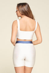 Two Piece Top And Biker Shorts Set | Mixtshop LLC