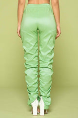 Leather Pu Ruched Pants | Mixtshop LLC