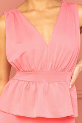 Shimmer Peplum Midi Dress | Mixtshop LLC