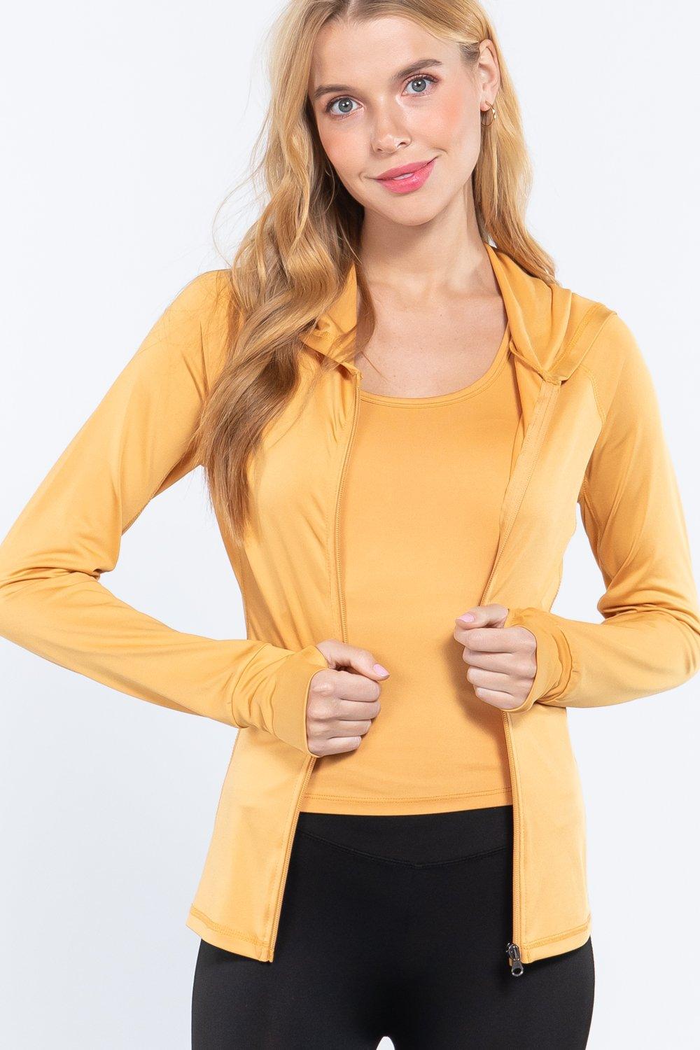 Long Slv Hoodie Workout Track Jacket | Mixtshop LLC