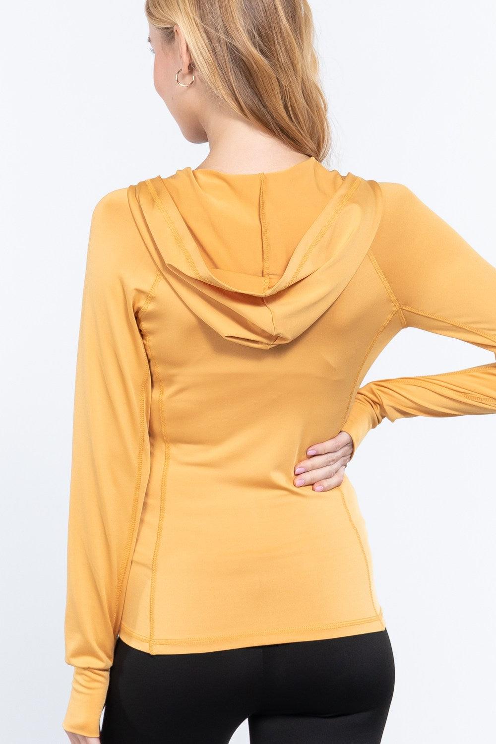 Long Slv Hoodie Workout Track Jacket | Mixtshop LLC