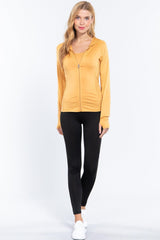 Long Slv Hoodie Workout Track Jacket | Mixtshop LLC