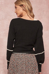 A Textured Knit Cardigan Sweater | Mixtshop LLC