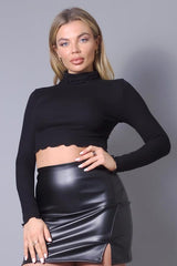 Long Sleeve Purl Edge Layer Top | Mixtshop LLC