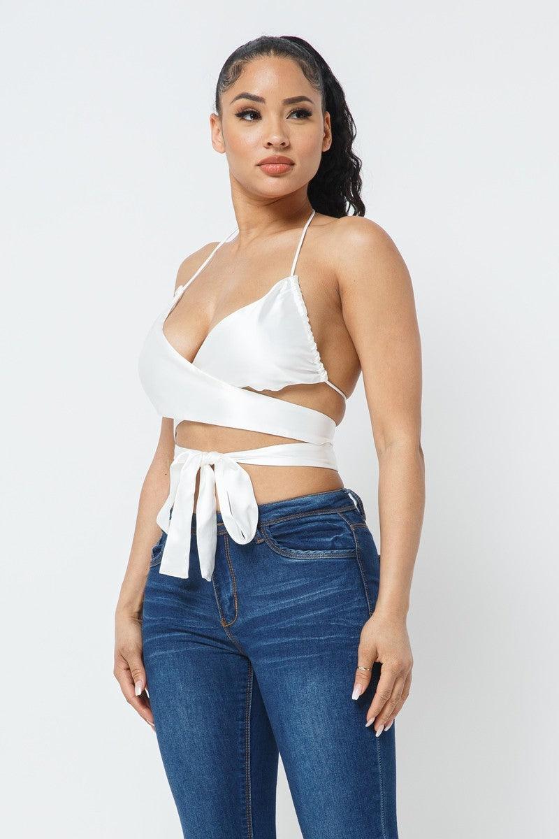 Satin Wrap Around Top | Mixtshop LLC
