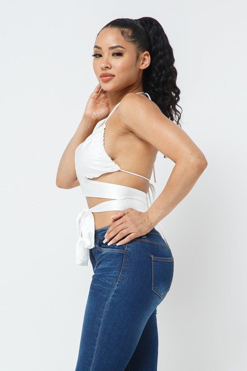 Satin Wrap Around Top | Mixtshop LLC